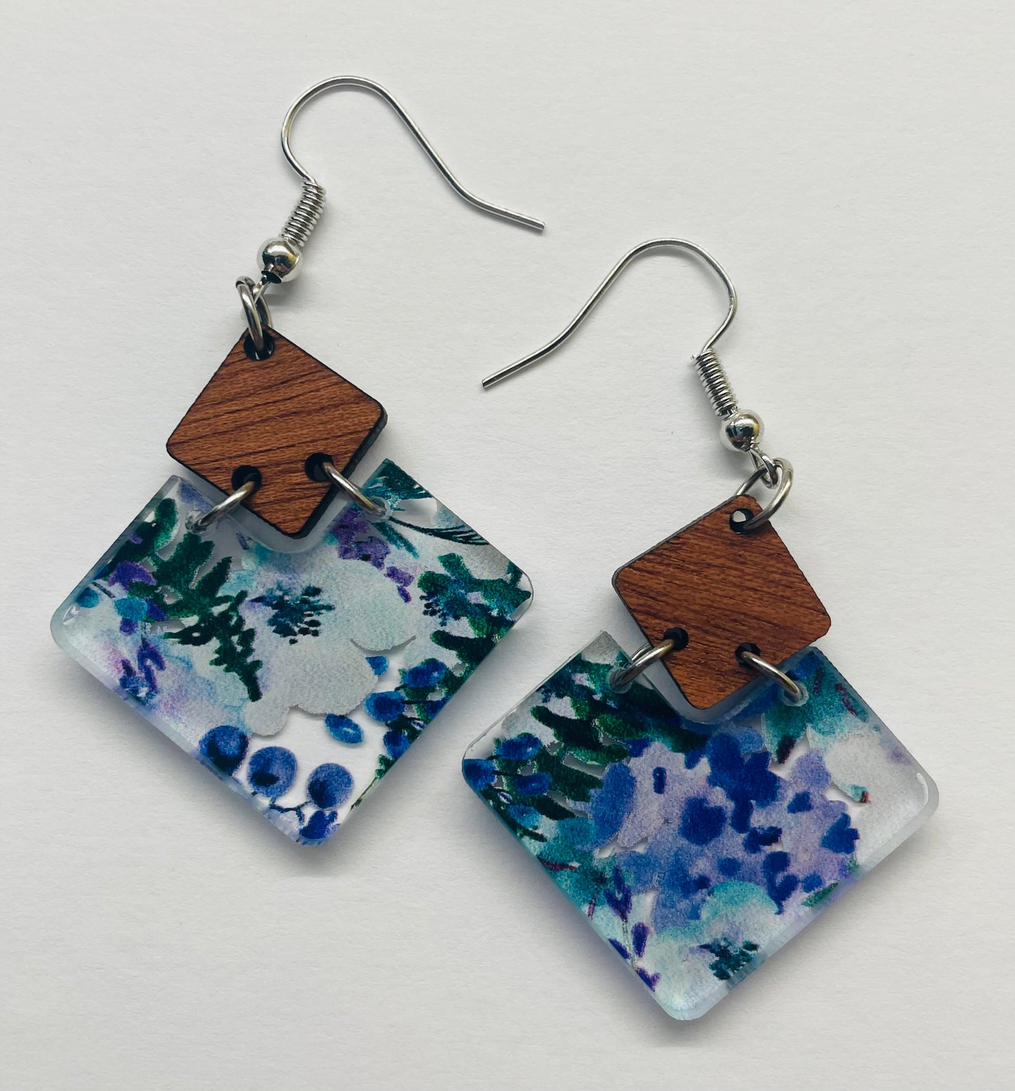 Blueberry Fields 2-Piece Square Earrings