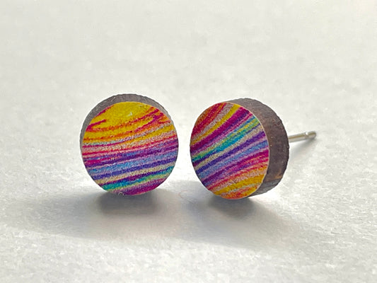 Color Swirl Studs