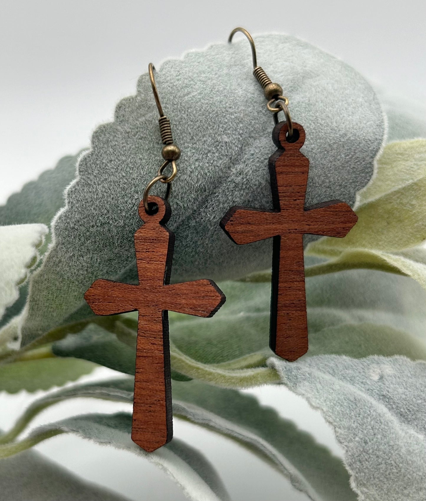 Wood Cross Dangle