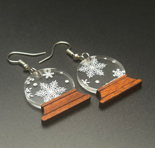 Winter Snow Globe Earrings