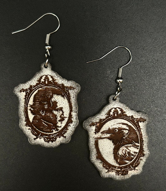 Edgar Allen Poe Earrings